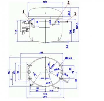 Compresor frigorific Cubigel GL80AA (R134a)